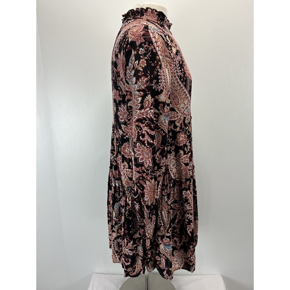 Anthropologie Cady Tiered Paisley Dress Sz Small Women's Tunic Shift Boho - Picture 4 of 7